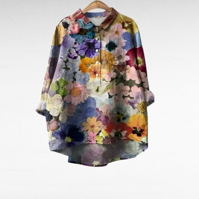 Élodie | Elegant Linen Summer Blouse