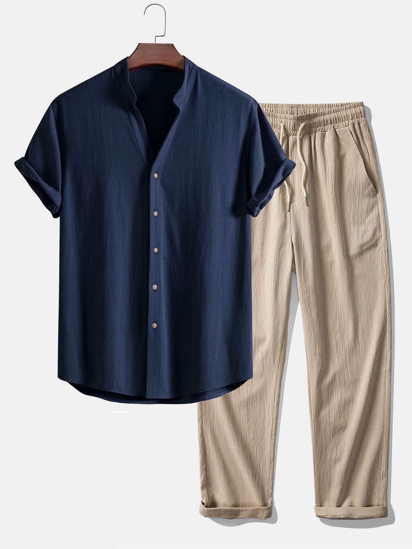 navy blue & brown / 2XL