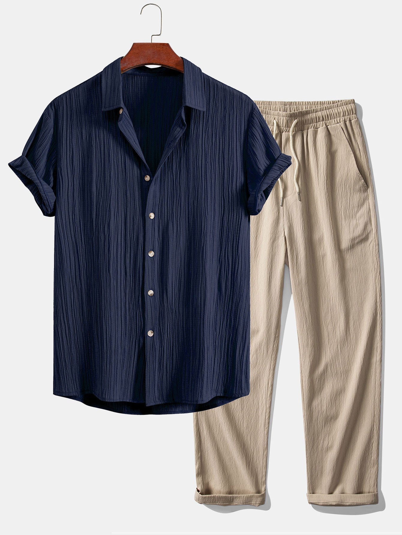 navy blue & brown / 2XL